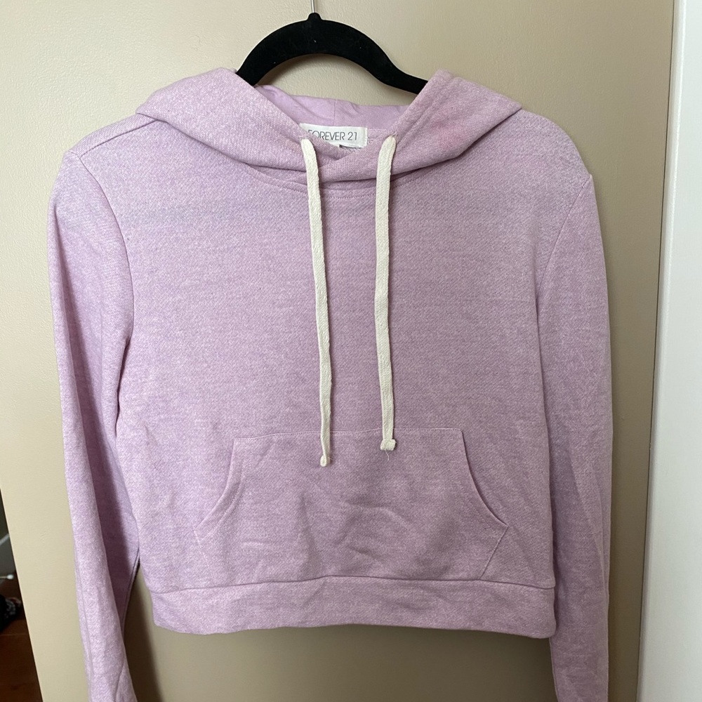 Lavender cropped hoodie